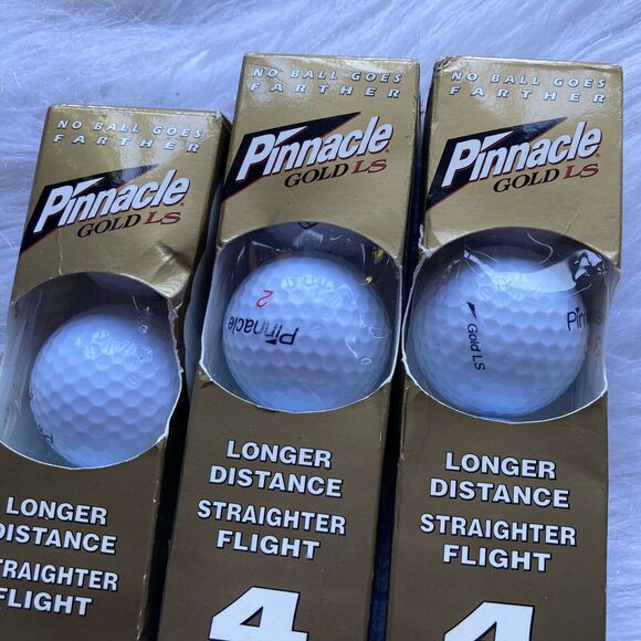 Pinnacle Golf Balls Gold LS Distance 3 Pack Bundle Set Sporting Goods Outdoors - Picture 3 of 7